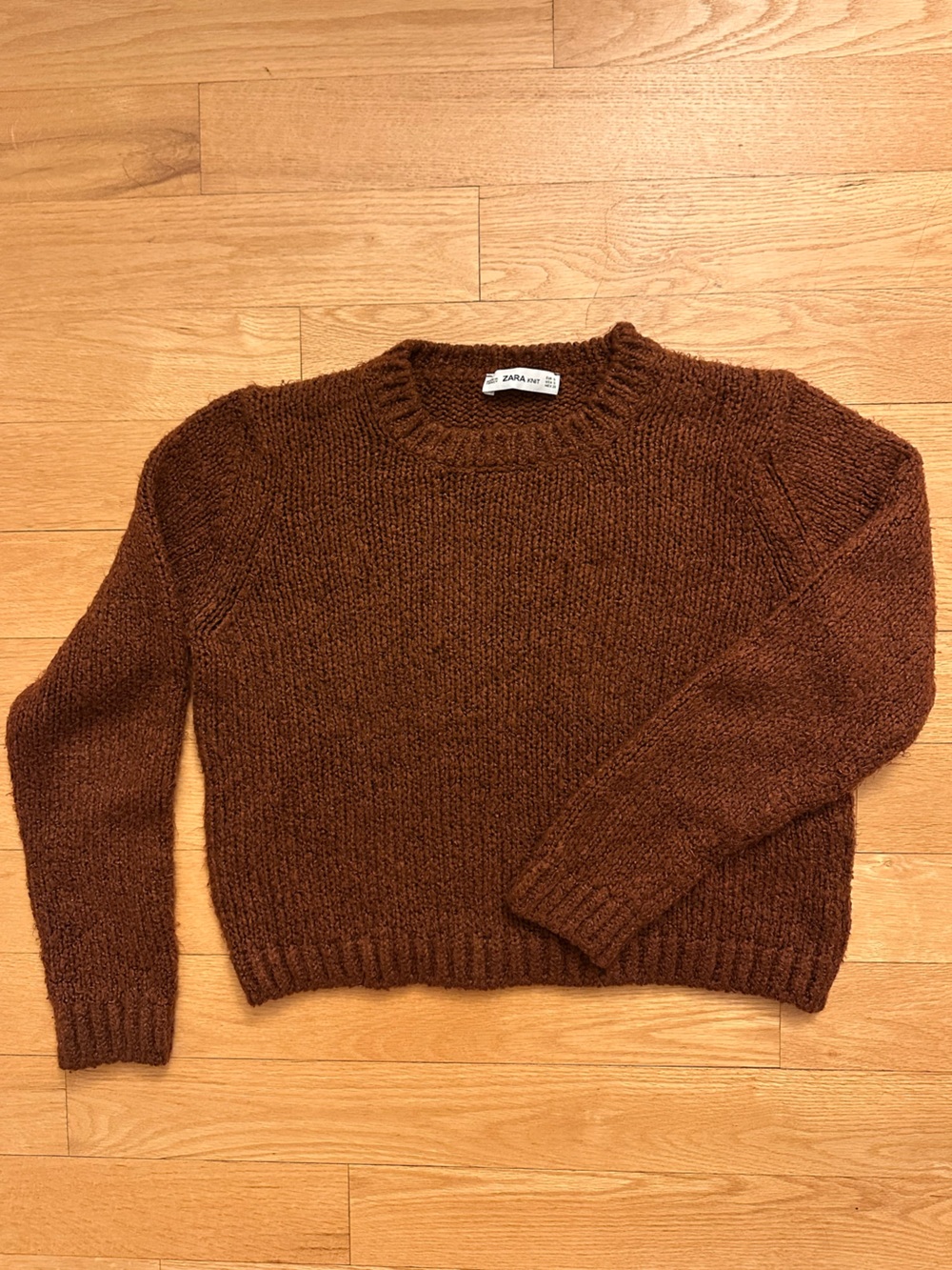 Zara Rich Brown Crewneck Sweater